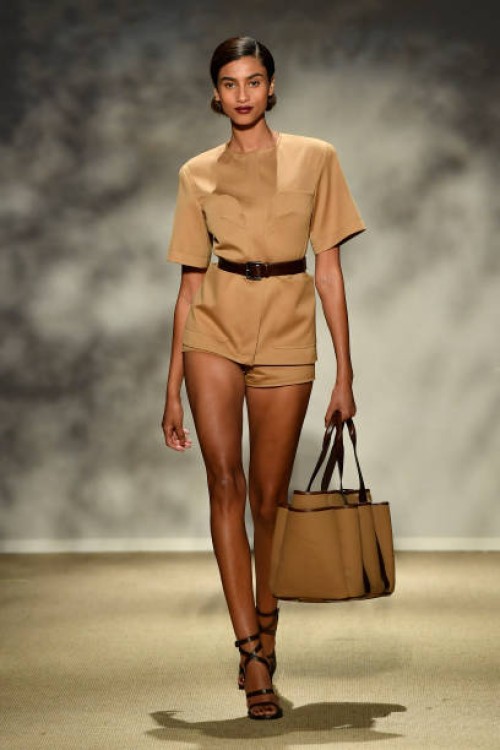 Imaan Hammam walks the runway during the Max Mara Ready to Wear Spring/Summer 2024 fashion show as part of the Milan Fashion Week on September 21,...