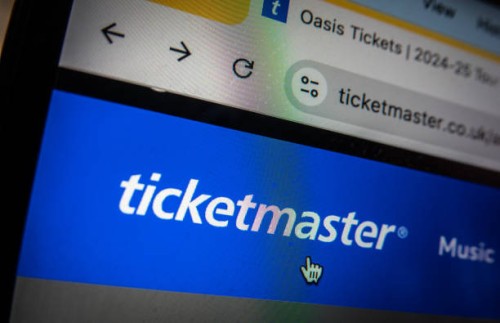 In this photo illustration a laptop displays the Ticketmaster website on September 8, 2024 in Bath, England. The UK's Competition and Markets...