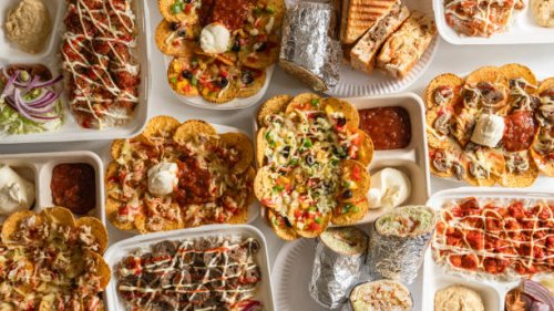 indian fusion food table. - junk food stock pictures, royalty-free photos & images