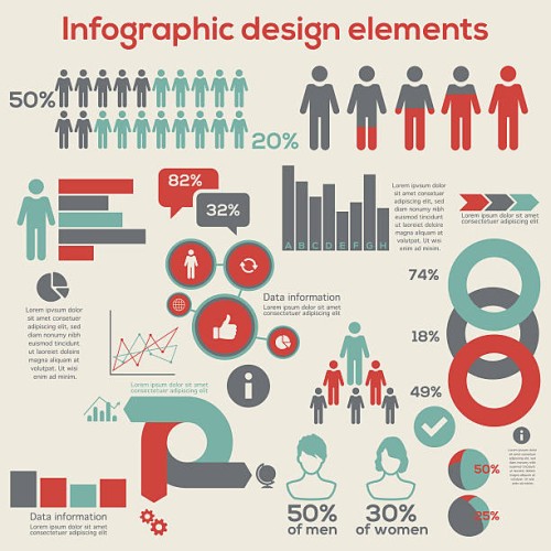 infographic design elements - fashion stock illustrations