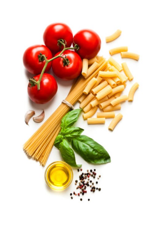 ingredients for cooking italian pasta - food stock pictures, royalty-free photos & images