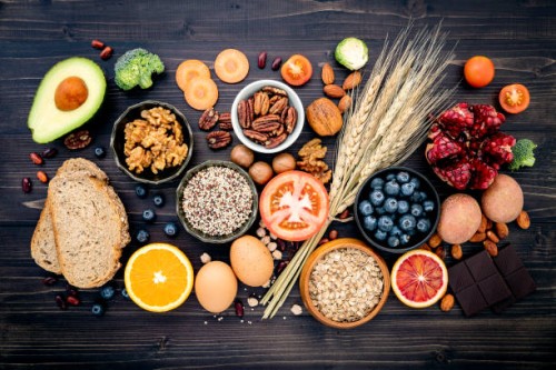 ingredients for the healthy foods selection the concept of healthy food set up on wooden background,romania - food stock pictures, royalty-free photos & images