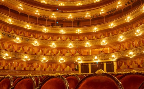 inside historic theater colón in buenos aires argentina - concert stock pictures, royalty-free photos & images