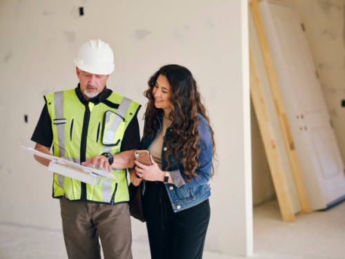 inspecting new construction - home decoration stock pictures, royalty-free photos & images