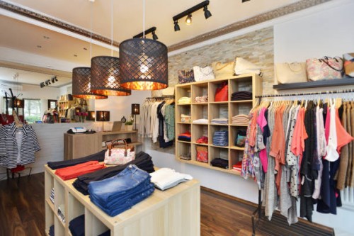 interior of a store selling women's clothes and accessories - home decoration stock pictures, royalty-free photos & images