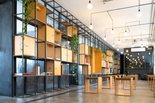 interior of modern office empty - home decoration stock pictures, royalty-free photos & images
