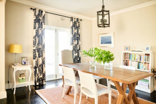 interior of the the dining room of a contemporary home - home decoration stock pictures, royalty-free photos & images