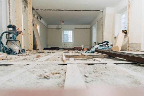 interior of unfurnished home at construction site - home decoration stock pictures, royalty-free photos & images