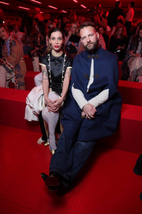Irene Forti and Alessandro Borghi attend Valentino "Le meta-theatre des intimites" show as part of Paris Fashion Week on March 09, 2025 in Paris,...