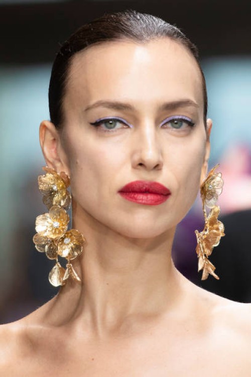 Irina Shayk walks the runway during the Carolina Herrera Ready to Wear Fall/Winter 2024-2024 fashion show as part of the New York Fashion Week on...