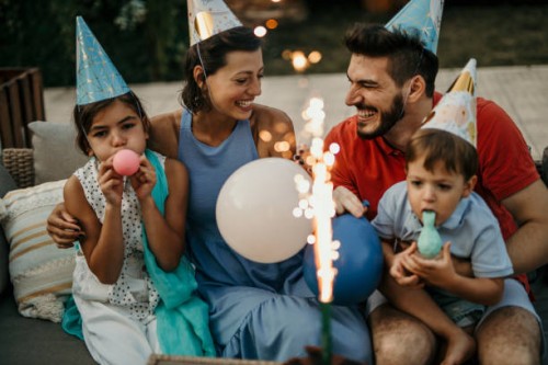 it's not a party without firework - garden decoration stock pictures, royalty-free photos & images