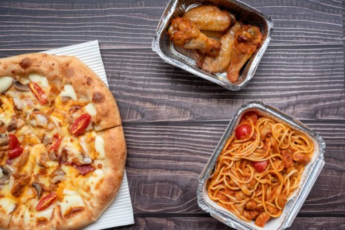 italian food on the wooden table - junk food stock pictures, royalty-free photos & images