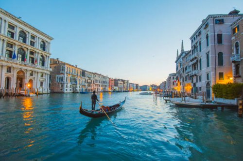 italy, veneto, venice, gondola on canal grande - travel stock pictures, royalty-free photos & images