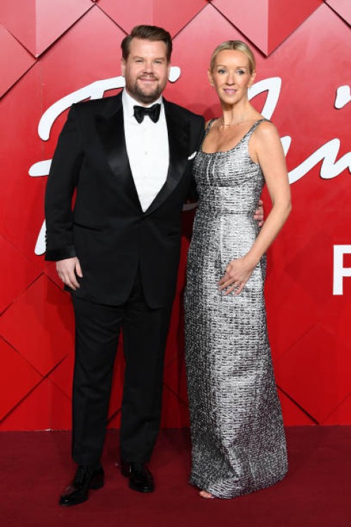 James Corden and Julia Corden attend The Fashion Awards 2024 presented by Pandora at the Royal Albert Hall on December 02, 2024 in London, England.