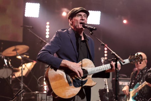 James Taylor performs at the Seventh Annual LOVE ROCKS NYC Benefit Concert for God’s Love We Deliver at Beacon Theatre on March 09, 2023 in New York...