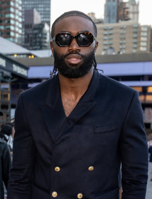 Jaylen Brown is seen arriving to Tommy Hilfiger Fashion show during New York Fashion Week on September 08, 2024 in New York City.