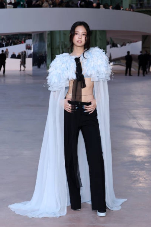 Jennie Kim attends the Chanel Haute Couture Spring-Summer 2025 show as part of Paris Fashion Week on January 28, 2025 in Paris, France.