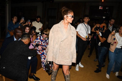 Jennifer Lopez at the COACH Spring 2024 Ready To Wear Runway Show and dinner event at the New York Public Library on September 7, 2023 in New York,...