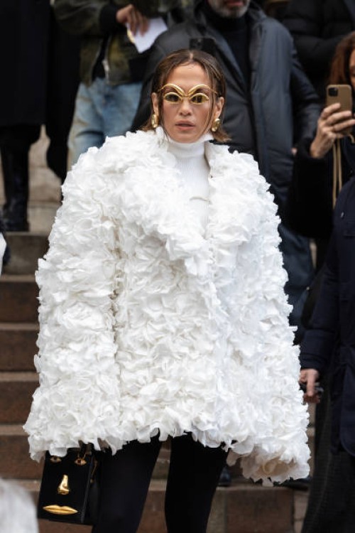 Jennifer Lopez attends the Schiaparelli Haute Couture Spring/Summer 2024 show as part of Paris Fashion Week on January 22, 2024 in Paris, France.