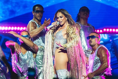 Jennifer Lopez performs at Movistar Arena on July 13, 2025 in Madrid, Spain.