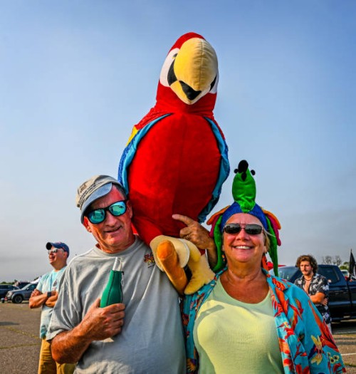 Joe and Vicki Manning of Maryland traveled up to tailgate, and attend the Jimmy Buffett concert at the Northwell Health at Jones Beach Theatre, in...