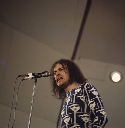 Joe Cocker performs on stage at Crystal Palace Bowl in London, England on June 03 1972.
