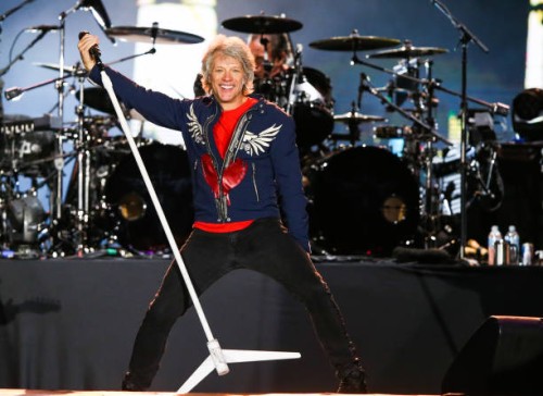 Jon Bon Jovi of the band Bon Jovi performs on stage during Rock In Rio day 3 at Cidade do Rock on September 29, 2019 in Rio de Janeiro, Brazil.