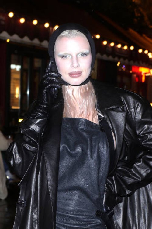Julia Fox attends the Ann Demeulemeester Womenswear Fall/Winter 2024-2025 show as part of Paris Fashion Week on March 02, 2024 in Paris, France.
