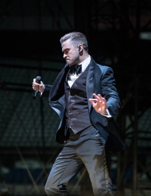 Justin Timberlake performs at Stade de France on April 26, 2014 in Paris, France.