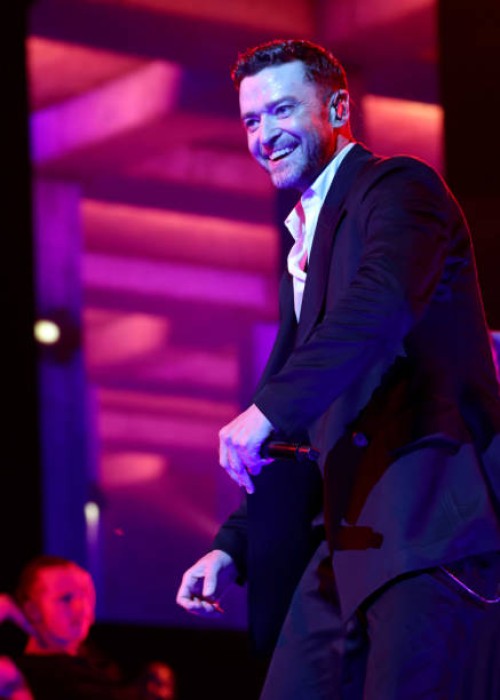 Justin Timberlake performs onstage during The Forget Tomorrow World Tour at Madison Square Garden on June 25, 2024 in New York City.