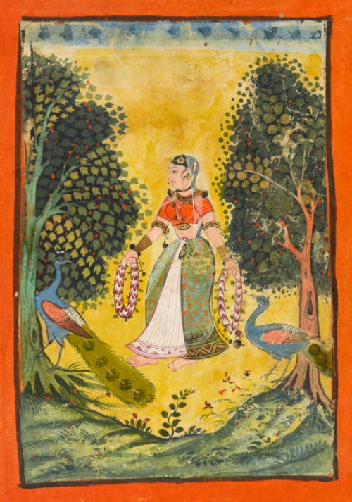 Kakubha Ragini, folio from a Ragamala, circa 1630. Artist Unknown.