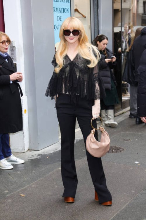 Kathryn Newton attends the Chloé Womenswear Fall/Winter 2024-2025 show as part of Paris Fashion Week on February 29, 2024 in Paris, France.