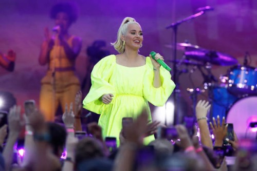 Katy Perry performs on March 11, 2020 in Bright, Australia. The free Fight On concert was held for for firefighters and communities recently affected...