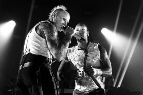 Keith Flint and Maxim Reality of The Prodigy perform live on stage at O2 Academy Brixton on December 21, 2017 in London, England.