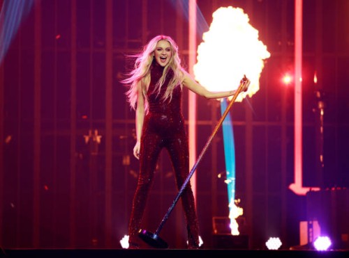Kelsea Ballerini performs onstage during Kelsea Ballerini Live On Tour at Bridgestone Arena on January 31, 2025 in Nashville, Tennessee.