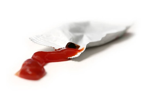 ketchup on white background - junk food stock pictures, royalty-free photos & images