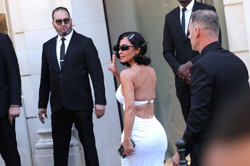 Kim Kardashian attends the Balenciaga Haute Couture Fall/Winter 2025/2026 show as part of Paris Fashion Week on July 09, 2025 in Paris, France.