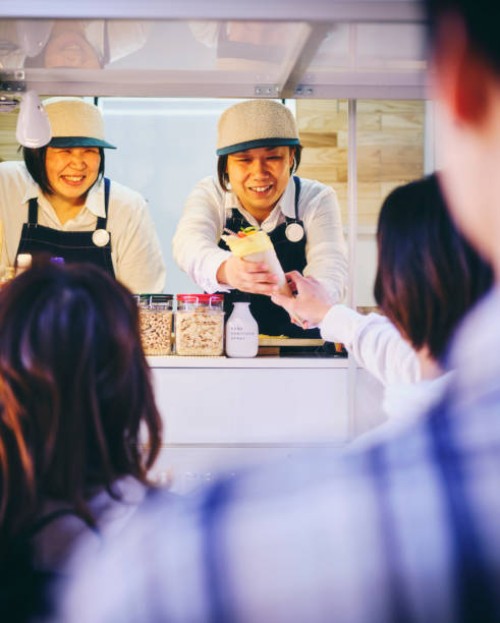 kitchen car food truck on the street in tokyo japan - junk food stock pictures, royalty-free photos & images