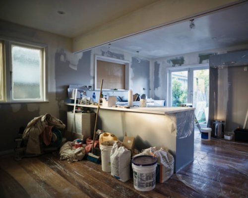 kitchen under construction during remodel - home decoration stock pictures, royalty-free photos & images