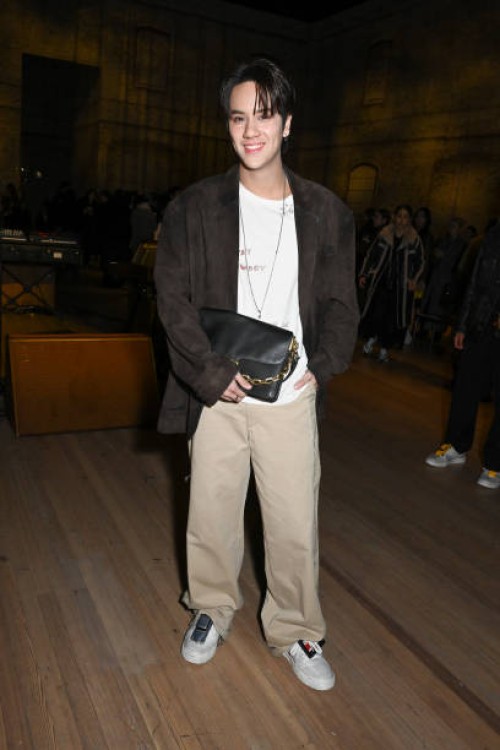 Korapat Kirdpan at the Coach Fall RTW 2025 fashion show as part of New York Fashion Week held at the Park Avenue Armory on February 10, 2025 in New...