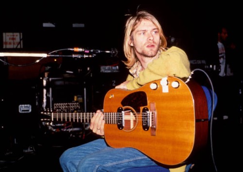Kurt Cobain of Nirvana during Nirvana in New York, New York.