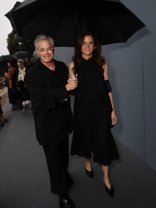 Kyle MacLachlan and Desiree Gruber attend the Balenciaga Paris Womenswear Spring-Summer 2025 show as part of Paris Fashion Week on September 30, 2024...