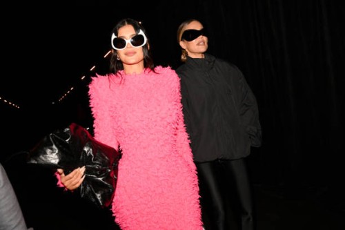 Kylie Jenner and Khloé Kardashian attend the Balenciaga Womenswear Spring/Summer 2023 show as part of Paris Fashion Week on October 02, 2022 in...