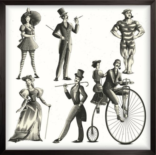 ladies and gentlemen set - fashion stock illustrations