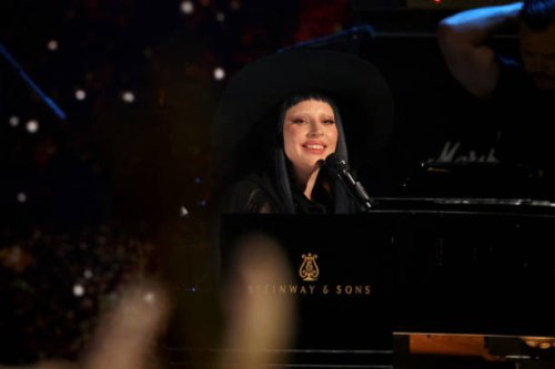 Lady Gaga performs onstage during the FIREAID Benefit Concert for California Fire Relief at Intuit Dome on January 30, 2025 in Inglewood, California.