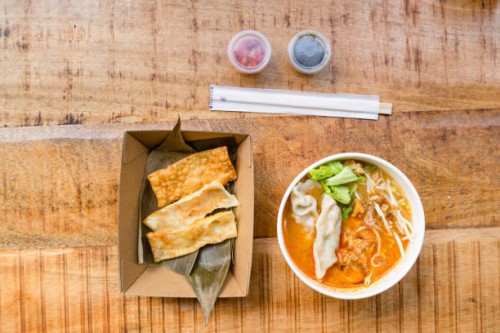 laksa soup. - junk food stock pictures, royalty-free photos & images