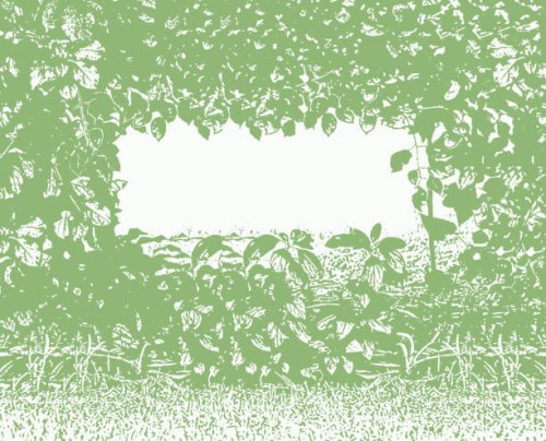 leaf frame - border - garden decoration stock illustrations