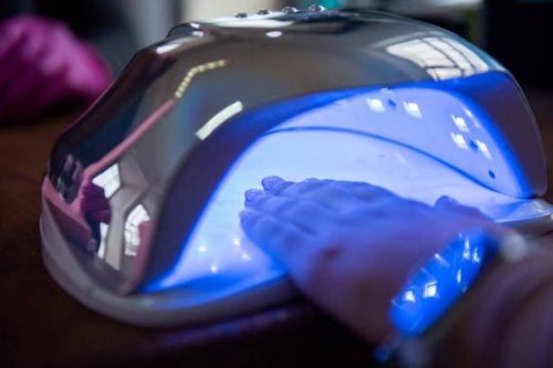 led light for nail drying - nails art stock pictures, royalty-free photos & images