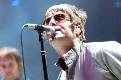 Liam Gallagher of Oasis performs at Shoreline Amphitheatre on September 11, 2005 in Mountain View, California.