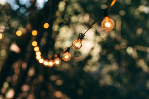 lighting decor in garden - garden decoration stock pictures, royalty-free photos & images